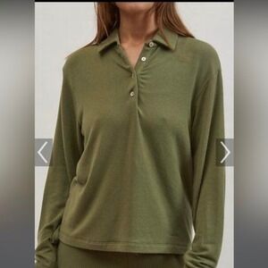 Donni. Sage‎ Green Butter Polo Size Small NWT